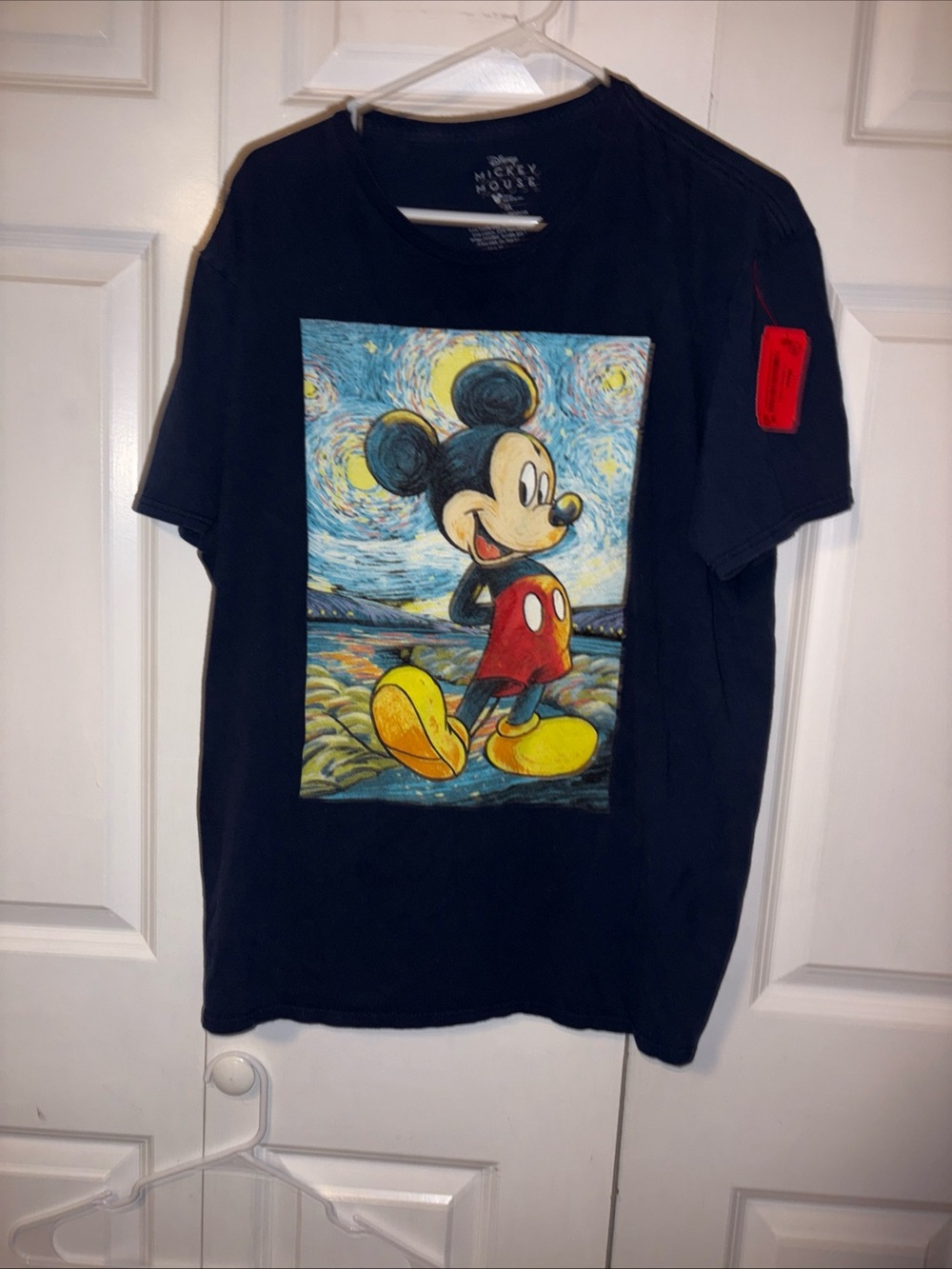 Disney Mickey Mouse Tee - Navy with Yellow, Red, Cream, Blue Print